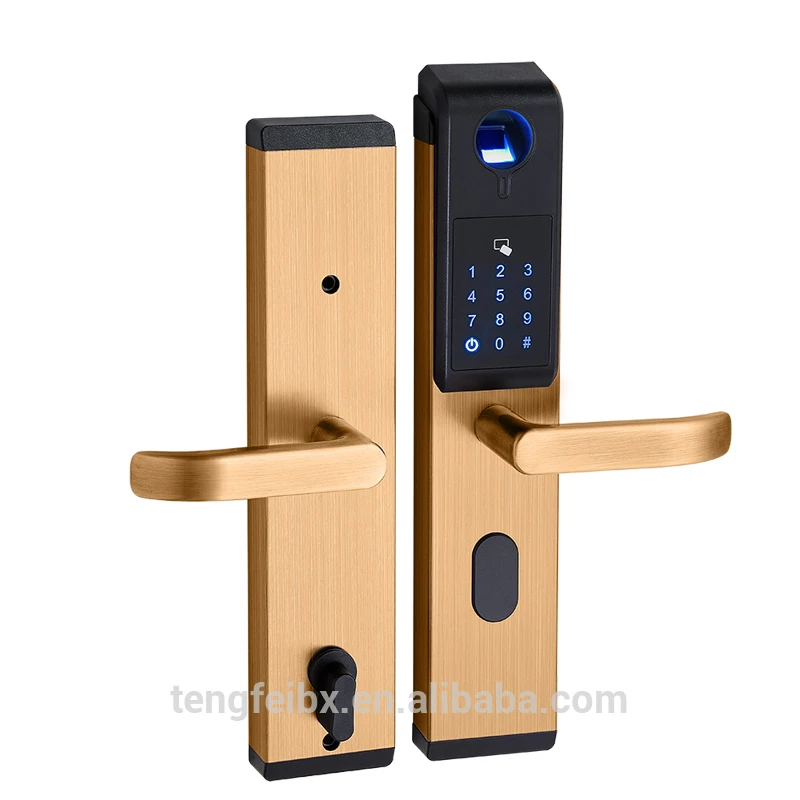 

Door fingerprint+password+card+key/Security intelligent anti-theft lock