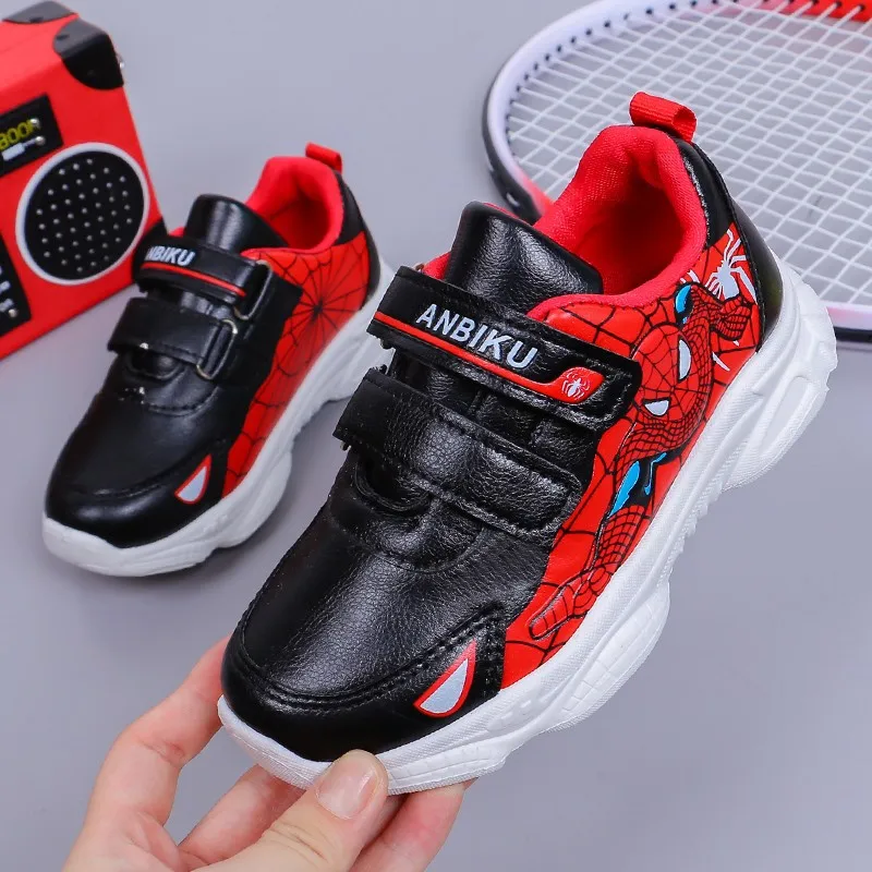 spiderman kids sneakers for girls boys leather rubber sport children kids shoes sneakers baby tenis casual sneakers