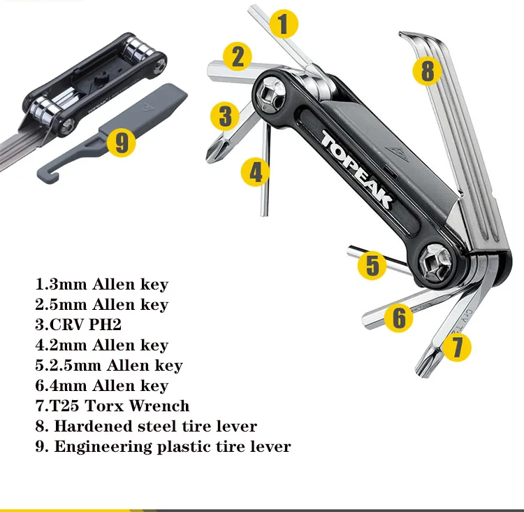 TOPEAK Bike Multitool Portable Bicycle Mini Combination Repairing Tool Wrench Kits Disassemble Sets Mountain Bike Multi Tools