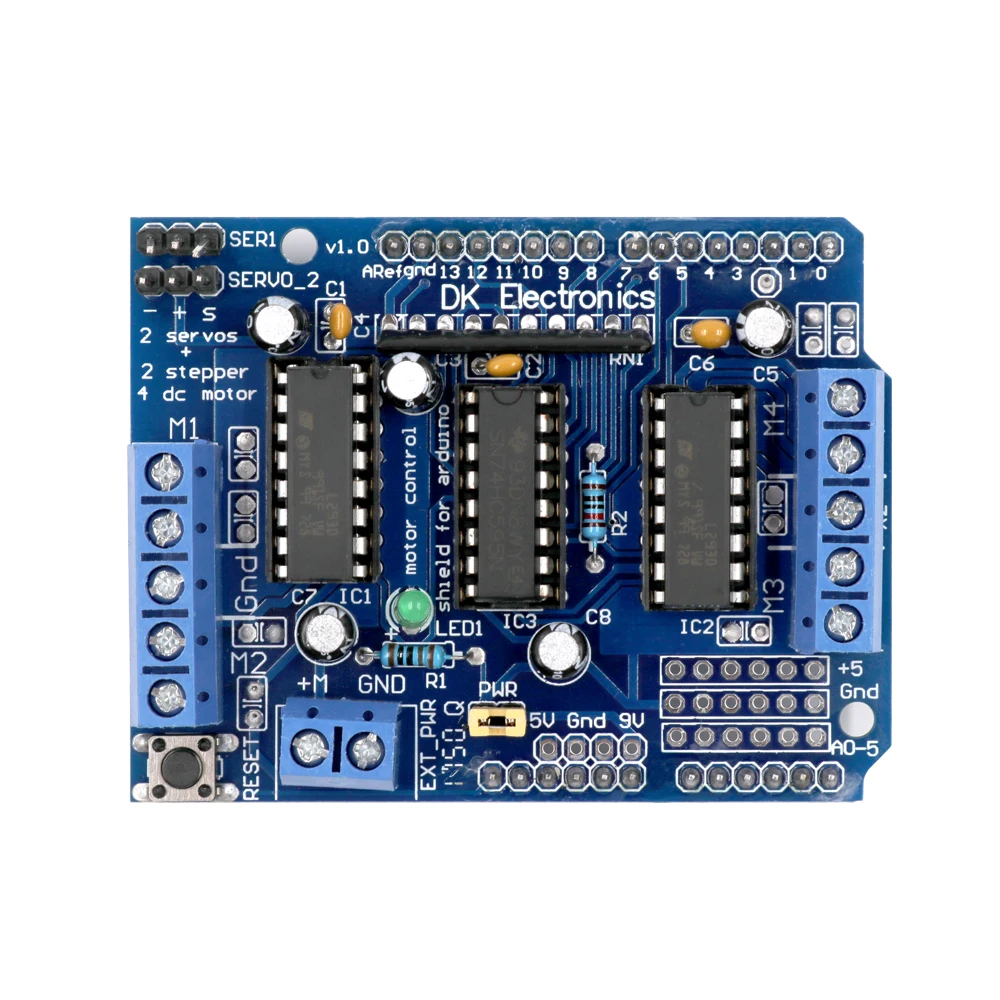 5 шт. L293D Щит двигателя двойной для Arduino Duemilanove плата расширения двигателя|shield