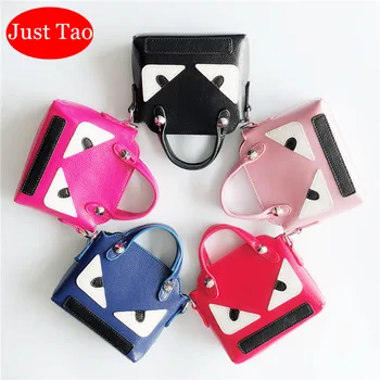 

Just Tao! New Eye Handbags Kids Small size Totes for Shopping Baby girls new year gift Kid mini coin purse Fashion Bags JT012