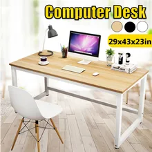 Us fast-shipping moderno escritório mesa computador portátil mesa de estudo metal quadro de aço fácil assemable estação de trabalho de escritório em casa