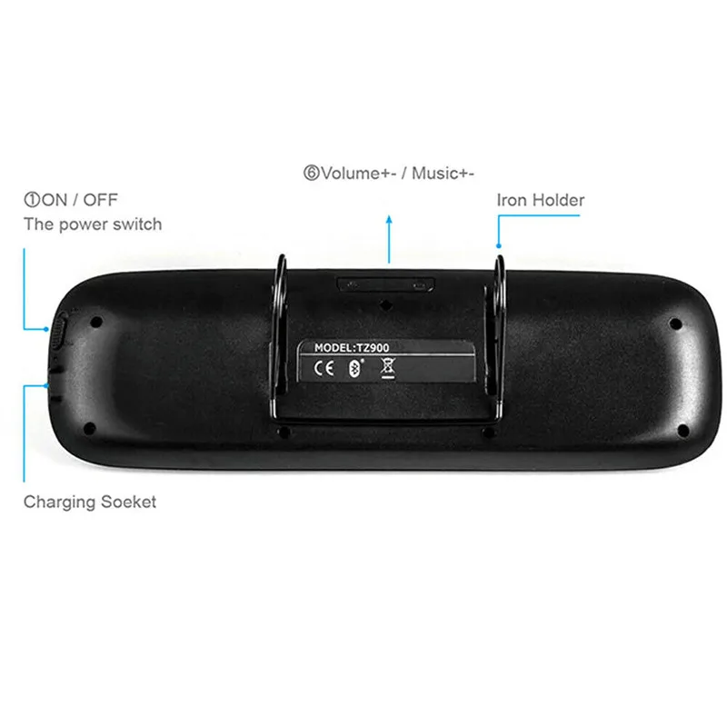 Беспроводной bluetooth громкой связи автомобильный комплект беспроводной аудио приемник динамик телефон MP3 музыкальный плеер Солнцезащитный козырек клип для iPhone/Android