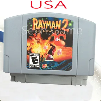 

High USA NTSC Quality Customer Cartridge Rayman 2 The Great Escape Card for 64 Bit Video Game Console