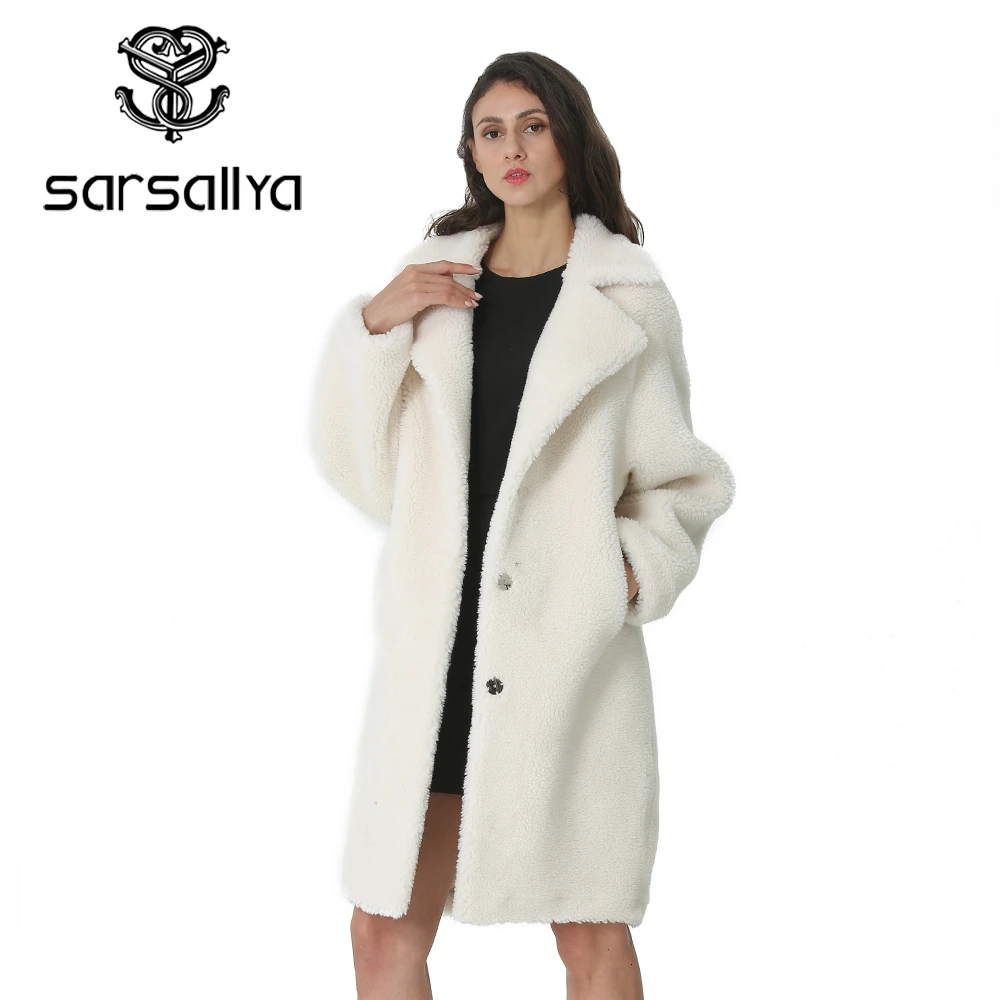 Vente Hiver femmes laine manteau cachemire femme Long manteau mélanges laine élégant automne veste pour dames épais chaud fourrure vêtements fille 2019