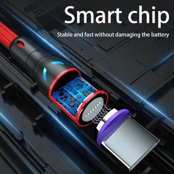 

Data Line with 3 Magnetic Interfaces Quick charge 3.0 Micro USB Charger Type C Fast Charging Cable Mobile Phone Cord Wire
