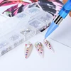 Gourd Handle Nail Art Dotting Pen Dual Crayon Wax Drill Head Steel Pipe Picking Rhinestones Gems Nails Accessories Tool Manicure 2