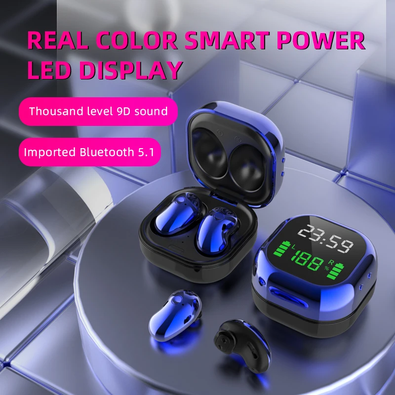 S6 TWS Bluetooth 5 0 Earphone Wireless Pro Live HIFI Stereo Charging Sport Headset With microphone For iPhone Android head phone