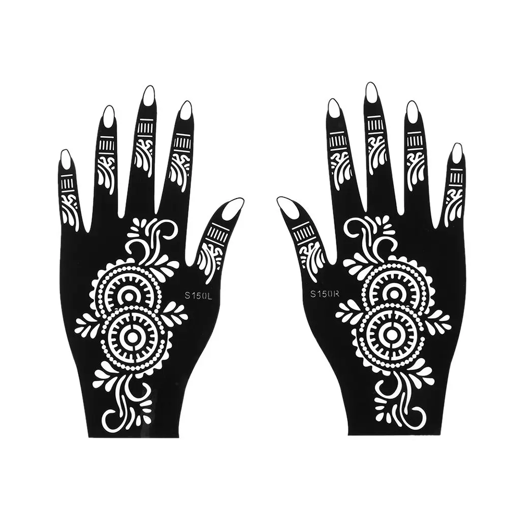hot sale mehndi indian style beauty fashion henna template sticker temporary hand decal tattoo stencils diy body art tattoo stencils aliexpress
