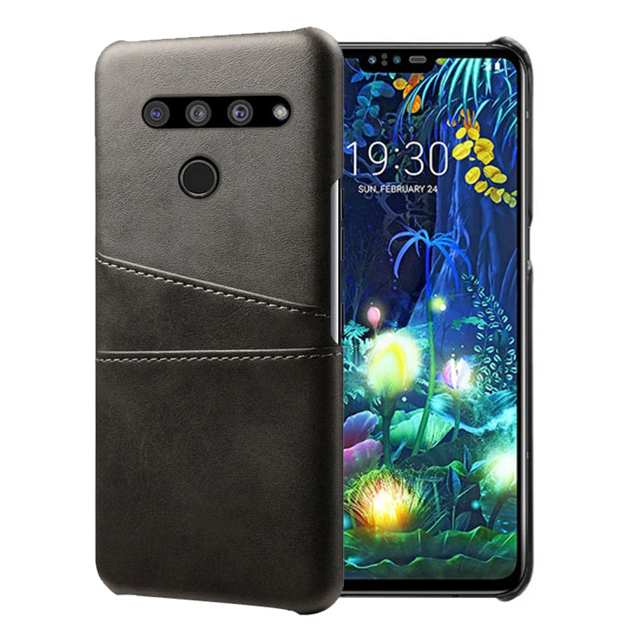 SCK кожаный держатель для карт со слотами чехол s для LG V50 чехол thinq тонкий гибридный жесткий пластиковый чехол для телефона