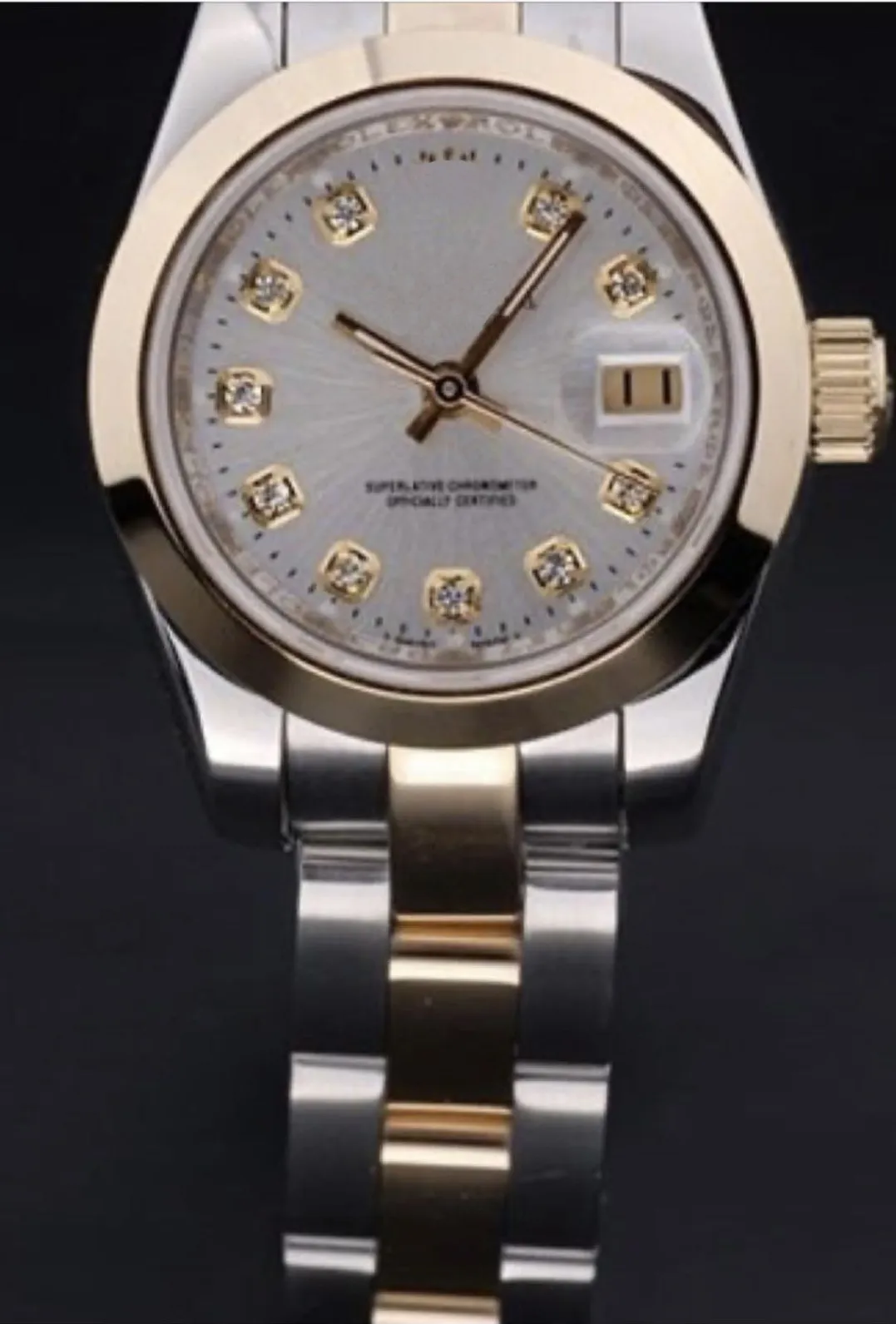 

Famous Brand New Women Stainless Steel Sapphire Watch Lady Automatic Mechanical Diamond Silver Gold Rome Black Datejust 26mm