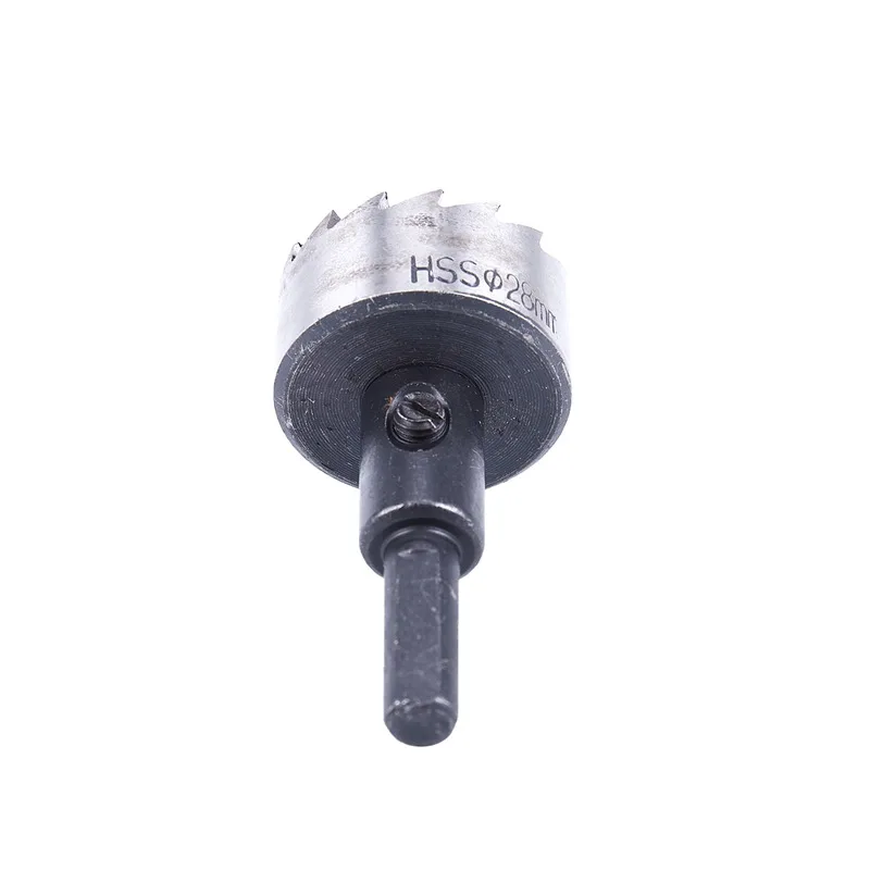 28 mm Diameter Electric Drill Saw Iron HSS Crown Silver Tone