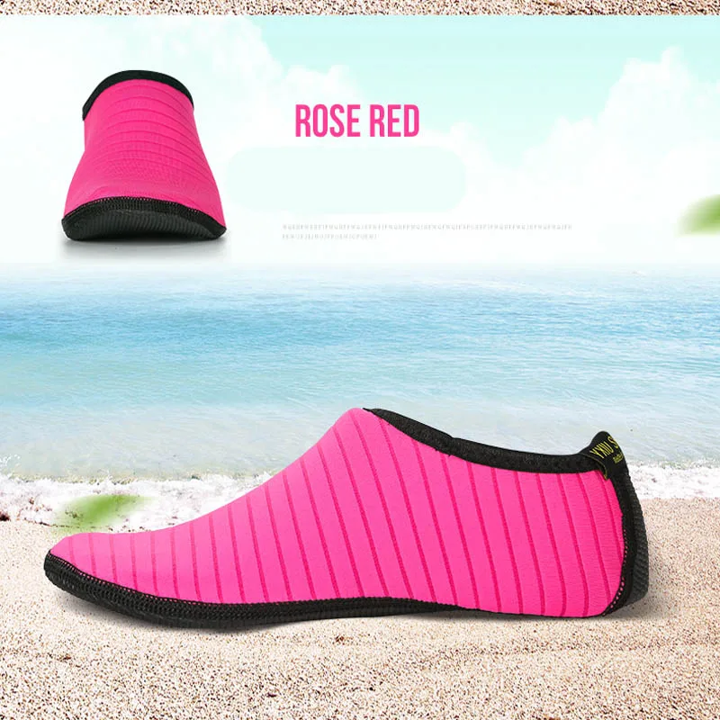 FDBRO/обувь унисекс на плоской подошве для взрослых; мягкая прогулочная обувь унисекс для йоги; кроссовки; детская водонепроницаемая обувь для плавания; Мужская и женская пляжная обувь для кемпинга - Цвет: Rose Red