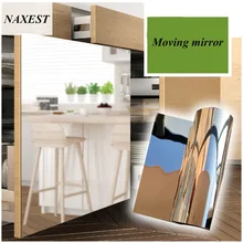 50*100 см зеркальные настенные наклейки для украшения дома съемные зеркальные наклейки, самоклеющиеся высококачественные мебельные пленки зеркальная фольга