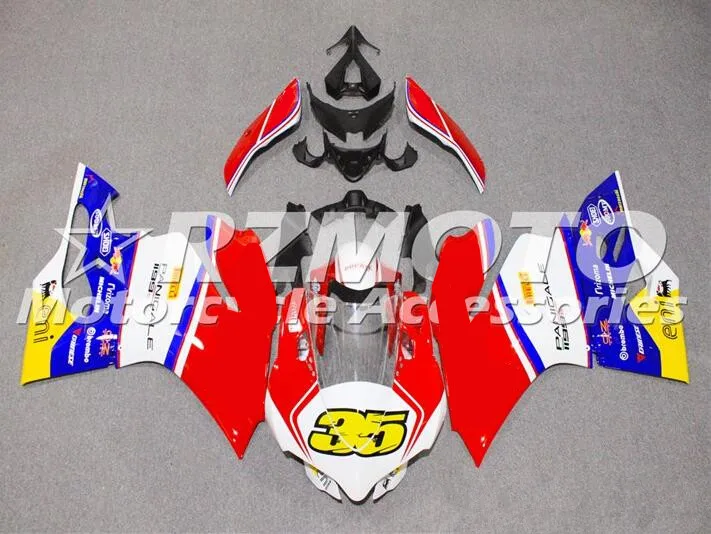 

New ABS Injection Fairings Kits For DUCATI 899 1199 S R Panigale 12 13 14 15 16 899R 1199R 899S 1199S 2012-2016 blue yellow 35