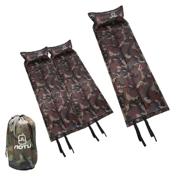 

Outdoor Camping Sleeping Pad Inflatable Camping Mat with Pillow Air Mattress Tent Mat Moisture-proof Mat Camouflage Beach Mat