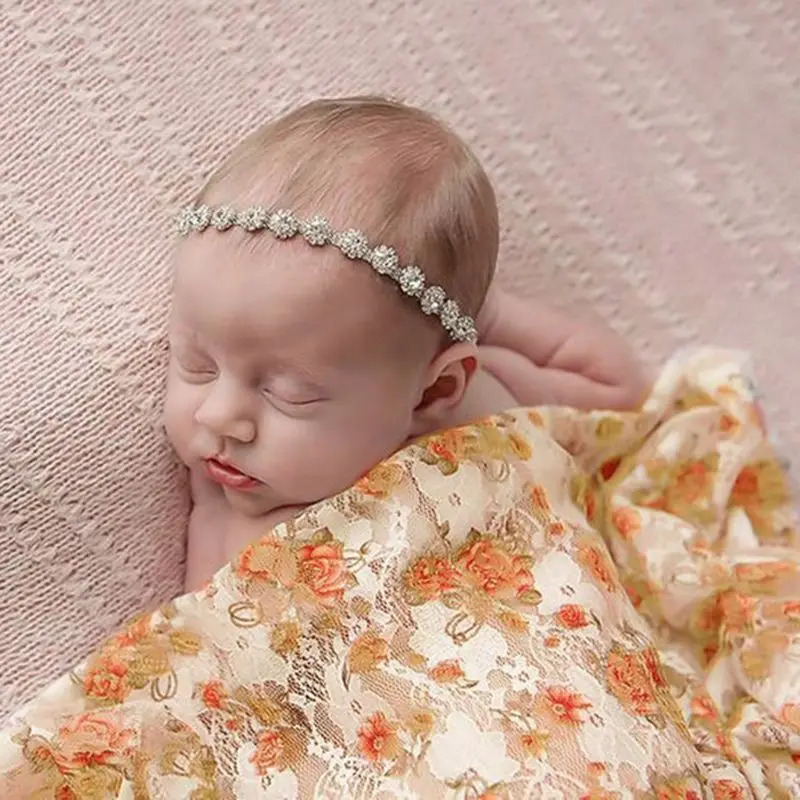 Simple New Baby Lace Print Wrap Towel Cute Newborn Infants Elastic Swaddle Photography Props Baby wrap