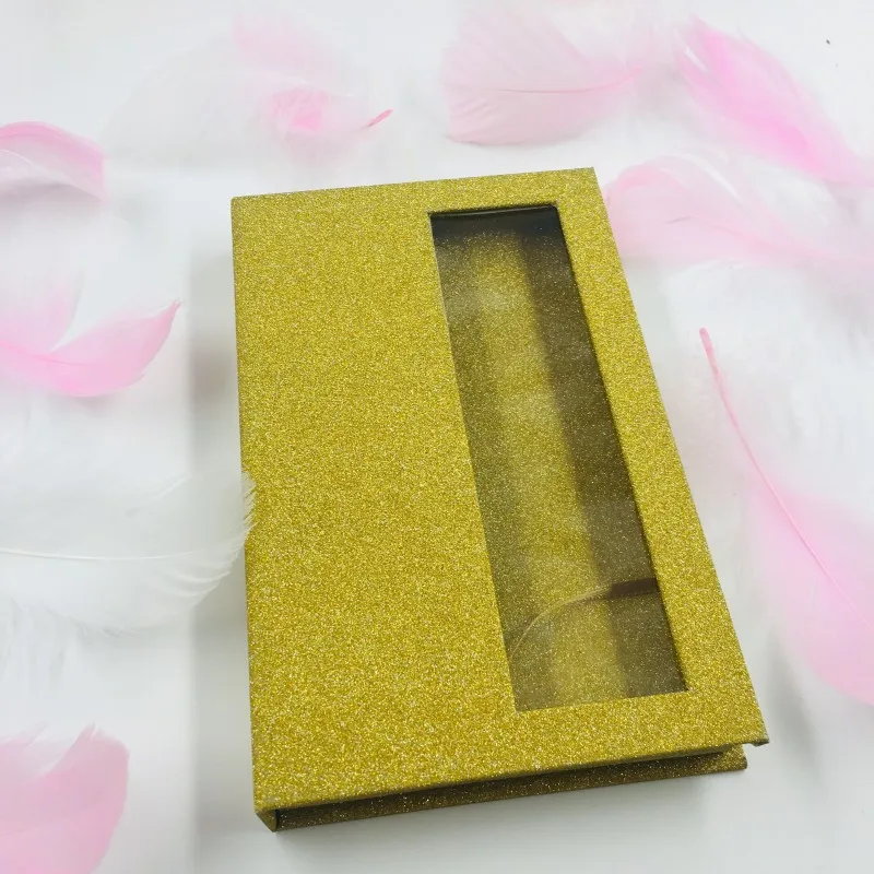 Пустая книга ресниц с лотком 6 шт./лот голографические золотые розовые блестящие ресницы на заказ упаковка - Цвет: Gold