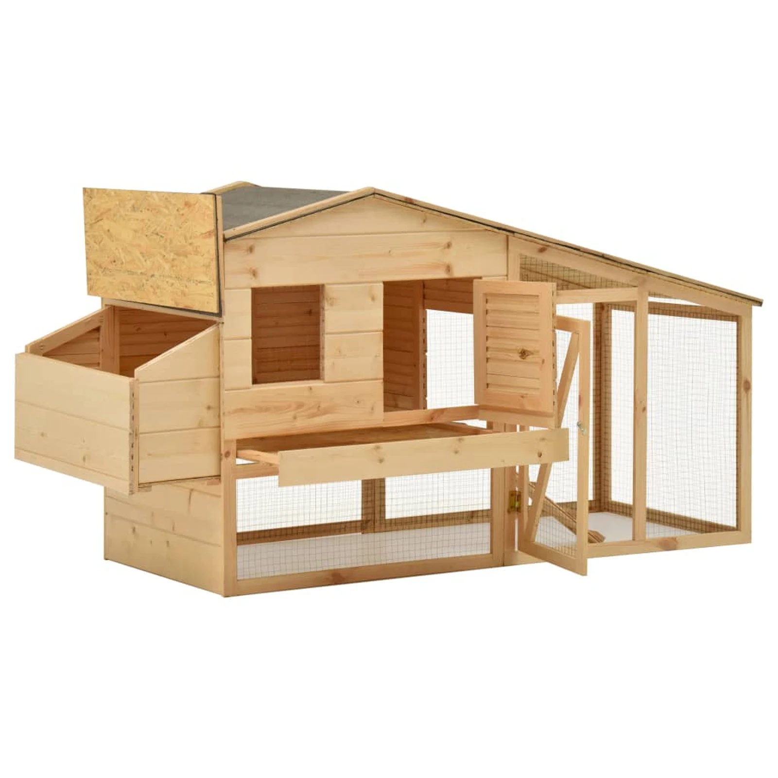 Poulailler en bois massif pour lu0027extérieur, Cage Anti-corrosion pour  lapins, abri domestique en bois pour poules