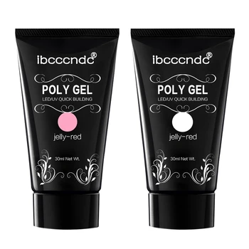

Ibcccndc 2 Pcs Poly Gel Varnish Set Nail Polish Polygel Kit Quick Builder Extension Hard Gel Camouflage UV Led Lacquer Brush Nai