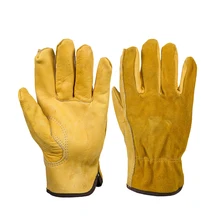 Кожаные премиум перчатки для водителей полностью выровненные жесткие сварочные перчатки