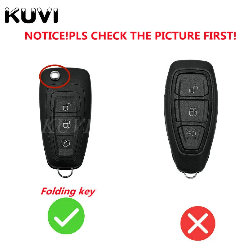 Leather TPU Car Key Case Cover for Ford Ranger C-Max S-Max Focus Galaxy Mondeo Transit Tourneo Auto Key Holder keychain