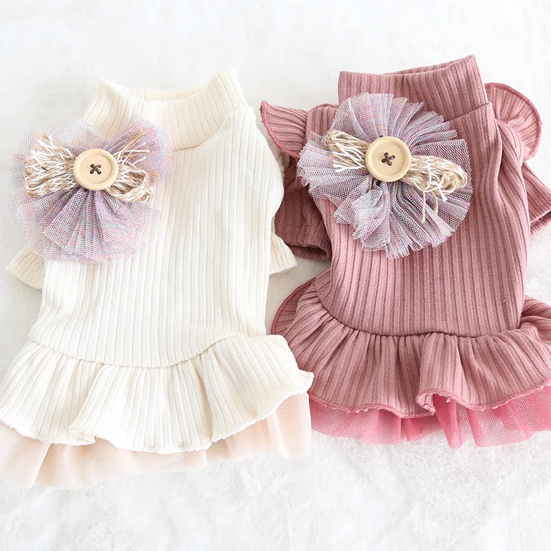 Kawaii зимняя одежда для собак четыре фута одежда для домашних животных Chiwawa jorkie Bomei платья в полоску