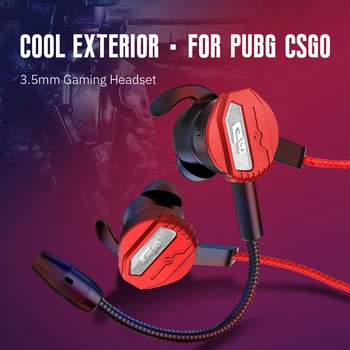 

3.5mm Wired Headphones for PS4 PUBG Gaming Headset Gamer 7.1 Stereo Earphone with Dual Microphone Earphones Earbuds for Xbox