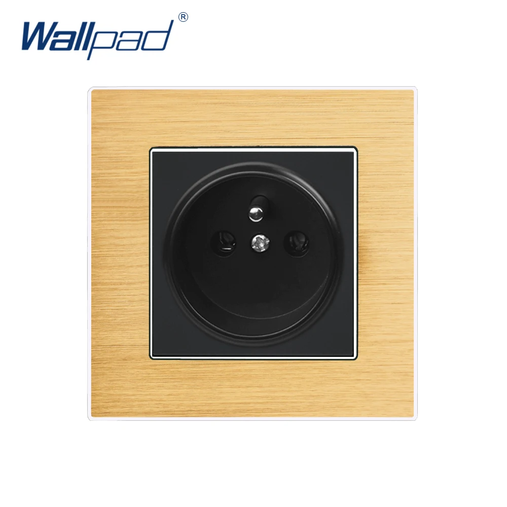 Европейская 2 контактная французская розетка Wallpad роскошная электрическая