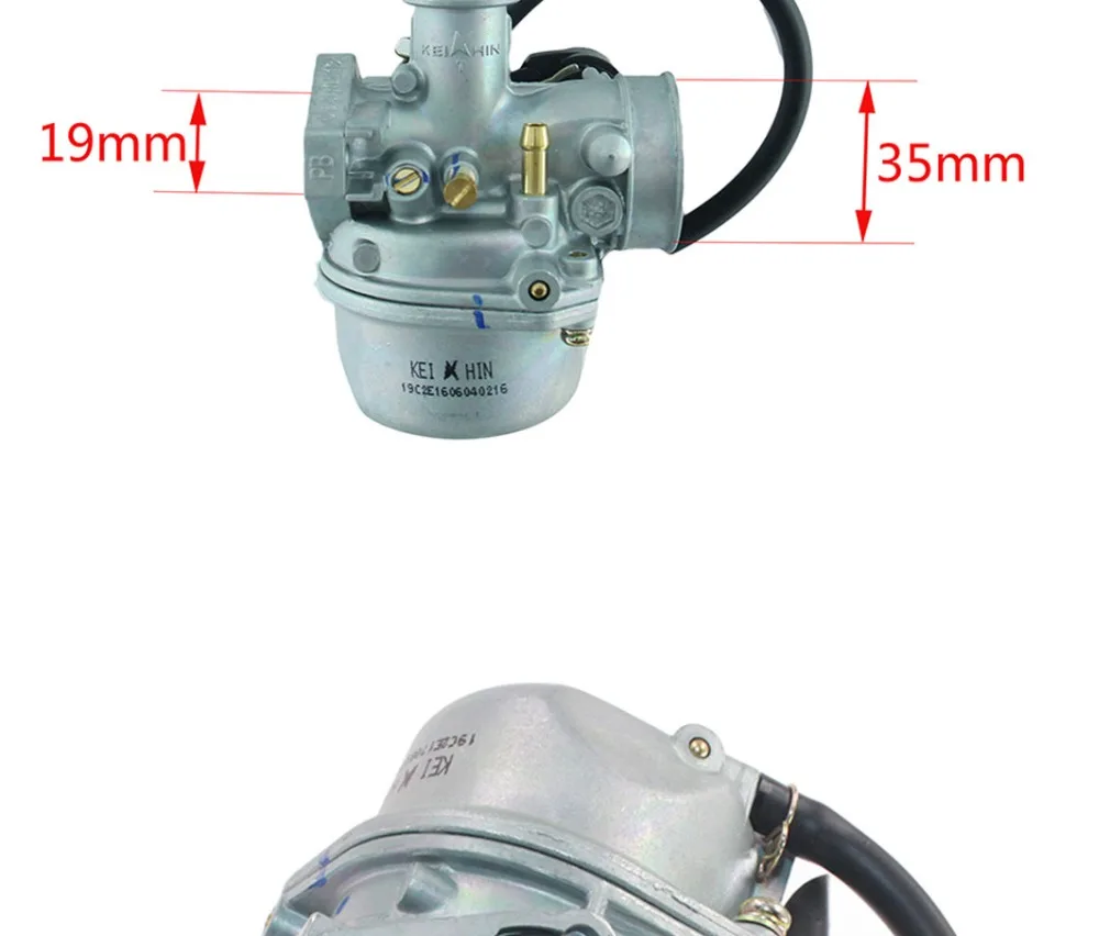 МОТОЦИКЛ КАРБЮРАТОР Keihin PZ19 19 мм кабель дроссель подходит для мини Скутер мопед вездеход использования