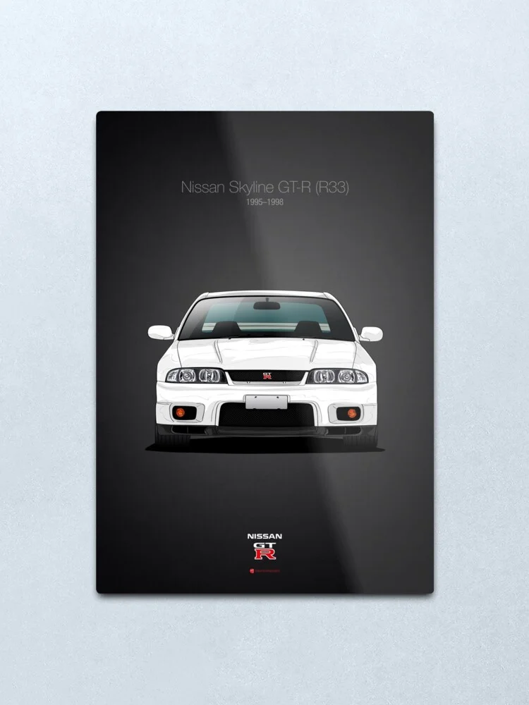 Nissan Skyline GT-R (R33) металлический Печатный жестяной знак Man пещера Бар Паб Клуб