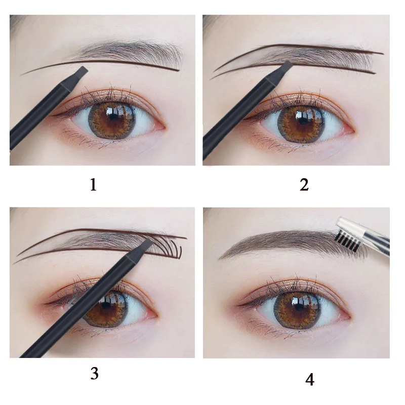Карандаш Водостойкий Для Бровей натуральный карандаш для бровей с кисточкой