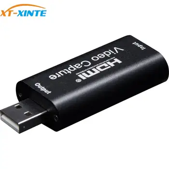 

XT-XINTE Portable USB2.0 Audio Video Capture Card HDMI to USB 2.0 1080P Mini Acquisition Card Converter for Computer Support 4K