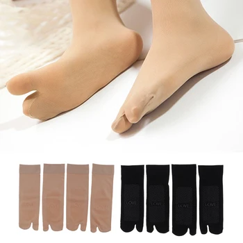 

2Pairs Tabi Socks Split 2 Toe Sandal Ninja Slipper Nonslip Ankle Socks Unisex Japanese Toe Socks Kimono Flop Sandal Ninja Socks