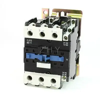 

CJX2-6511 DIN Rail Mount AC Contactor 3 Pole One NO 24V Coil 80A