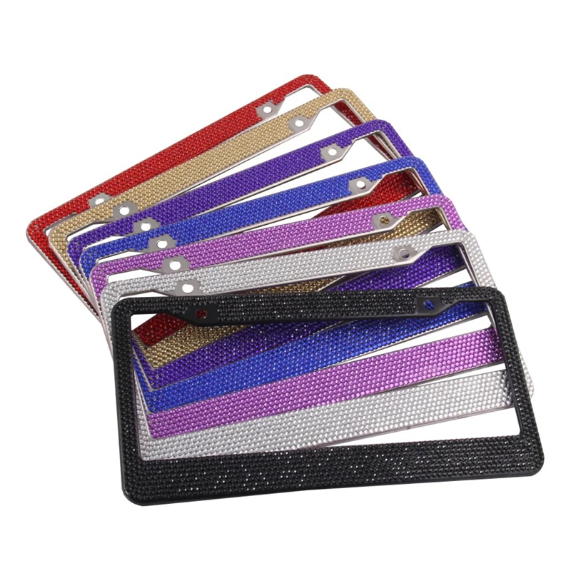 Рамка номерного знака со стразами для автомобиля США держатель задняя