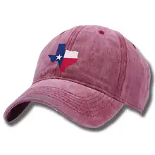 Техасский флаг карта унисекс регулируемые бейсболки джинсовые шляпы ковбой Спорт на открытом воздухе