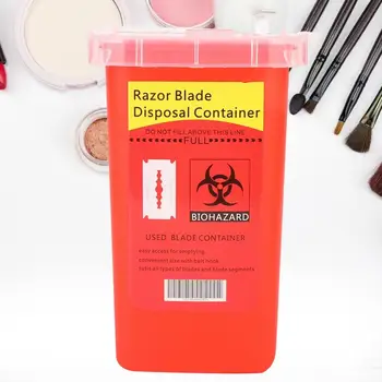 

Plastic Disposable Blade Cutter Tattoo Needle Container Collector Waste Box Eyelashes Accesories