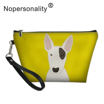 

Nopersonality Dog Printed Women Cosmetic Bag for Make Up Fminine Portable Travel Toiletry Bag Zipper Women Handbag Makeup Pouch