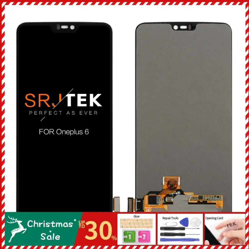1080*2280 6,2" AMOLED дисплей для Oneplus 6 ЖК-экран в сборе для Oneplus 6 дисплей экран Запасные части черный