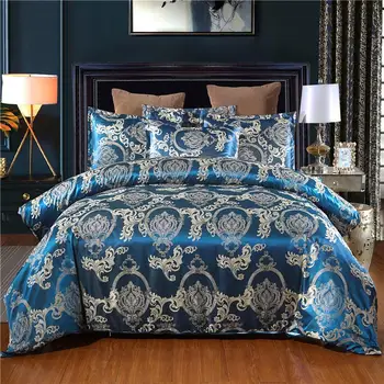 

3pcs Luxury Jacquard Bedding set Single Queen King Size Bed Linen Quilt Cover 100% polyester comfortable Duvet Cover Set