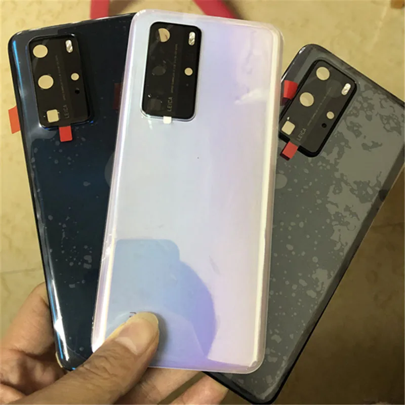 

Gift+For Huawei P40 Back Battery Cover Door Housing Glass Back Cover + Camera lens for Huawei P40 Battery cover for Huawei P40