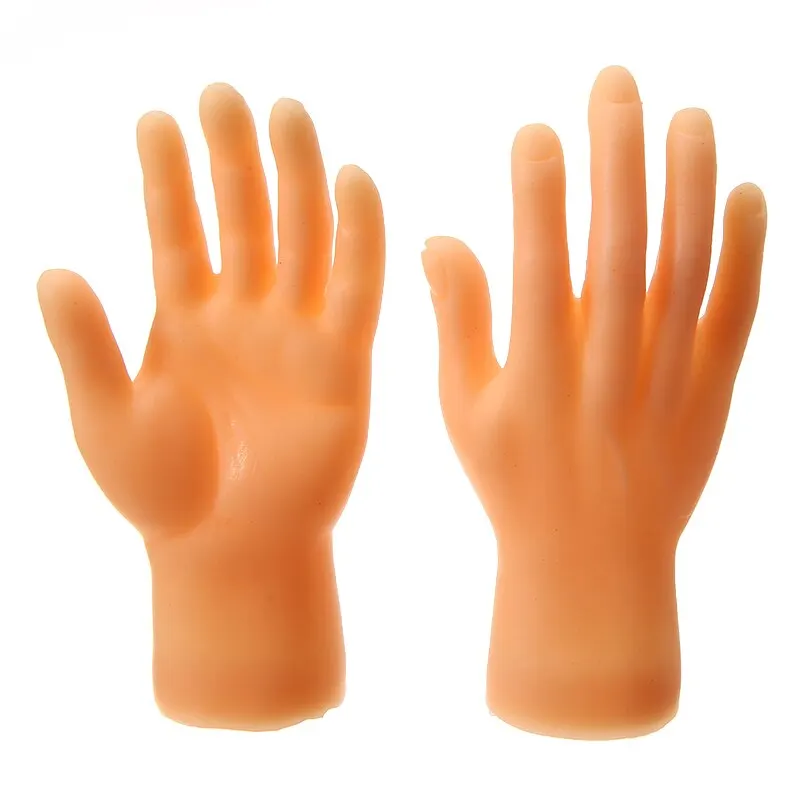 2Pcs Funny Simulation Left Right Mini Hands Finger Puppets Toys Best Sleeve Z6X0 