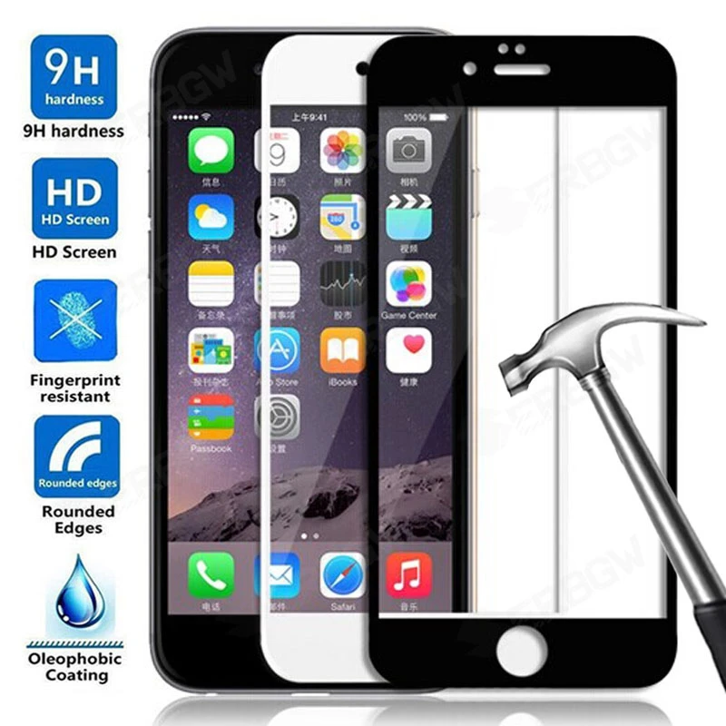 500D Full Protection Glass For iPhone SE 2020 5S 6 7 8 Plus Screen Protector Film On iphone 11 12 Pro Xs Max X XR Tempered Glass cell phone screen protector