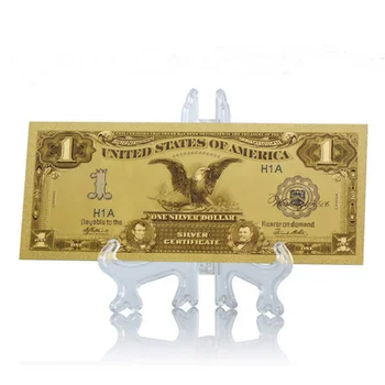 

1899 US $1, $2, $5 Chief Gold Banknote Colored Golden Money Bill Crafts Car interior Collection Gift for Boyfriend, Colleague 1