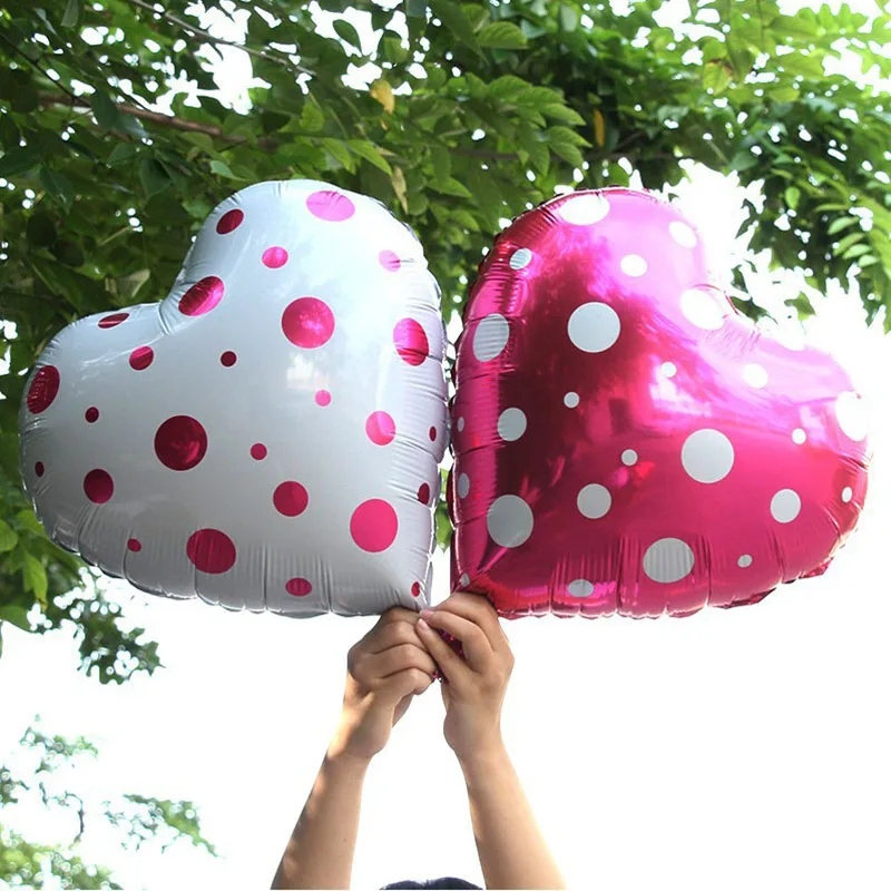 

18 Inch Love Handwritten Wedding Decoration I Love You Dot Aluminum Film Heart Balloon Confession Valentine's Day Marriage Decor