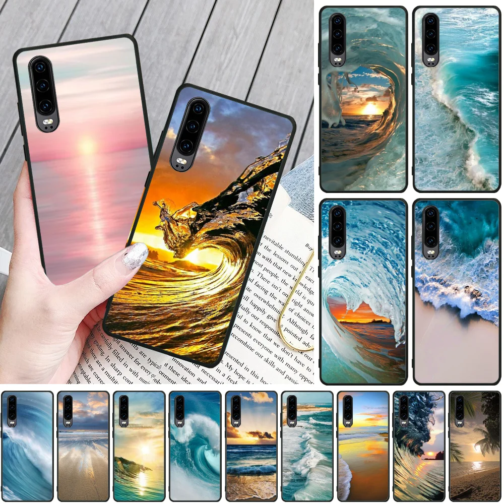 Viviana Sun Beach Sea Water Ocean Waves Phone Case for Huawei P9 10 lite P20 pro P30 Psmart mate 20 | Мобильные телефоны и