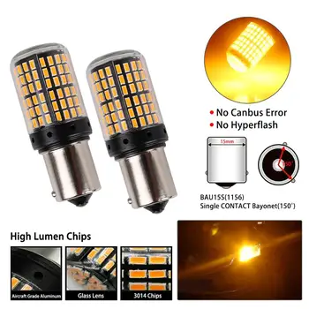 

Universal Led Car Turn Signal Light 1156 7507 BAU 15S No Error LED Bulbs Amber Flash Blinker For Turn Signal Lights L15