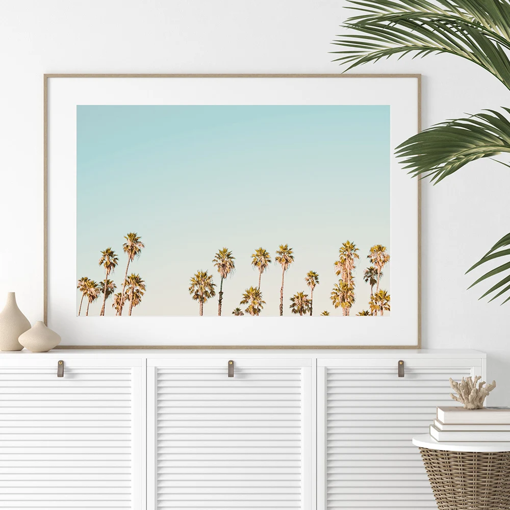 California-Beach-Van-Canvas-Painting-Ferris-Wheel-Print-Tropical-Palm-Poster-Pastel-Color-Wall-Art-Nordic (1)