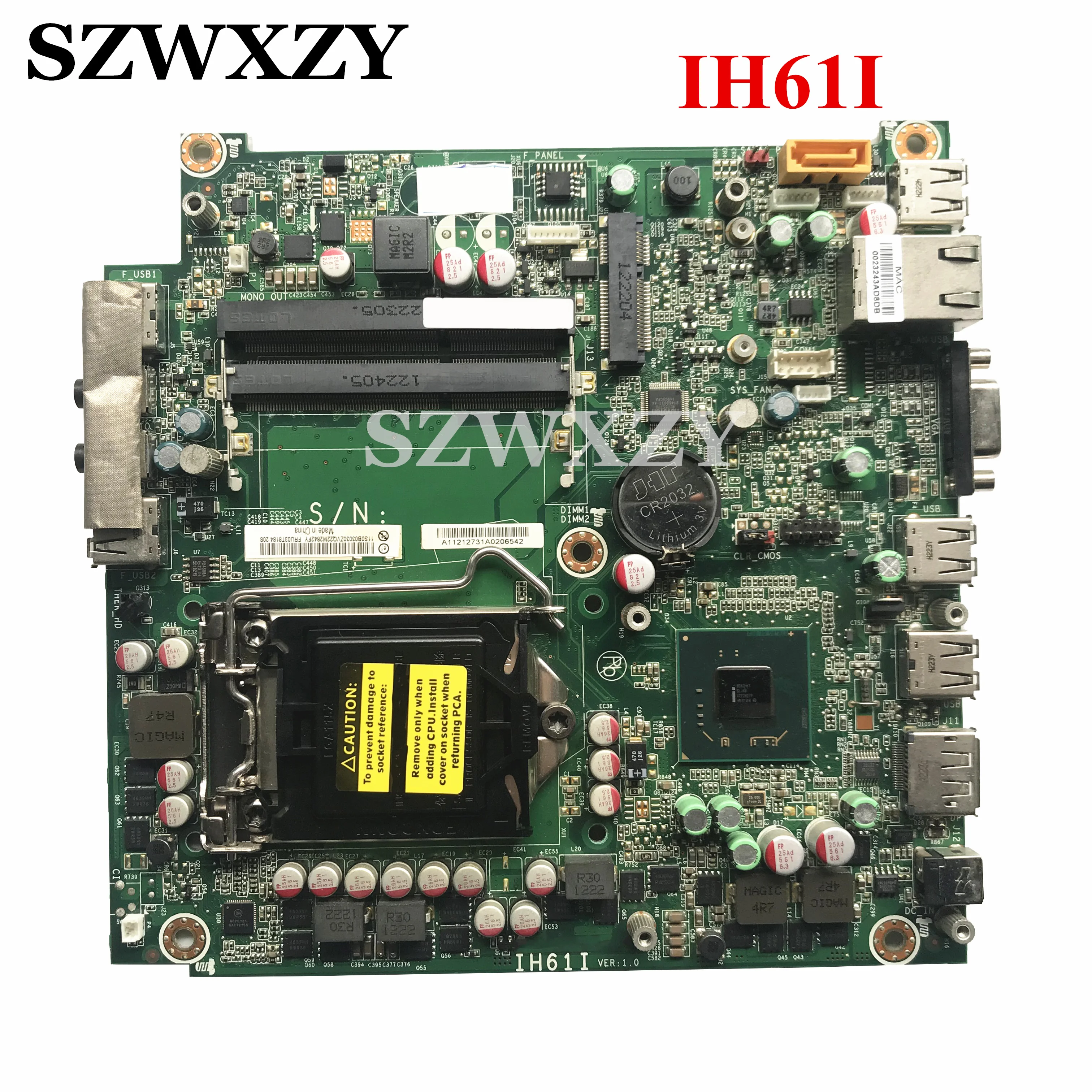Оригинальная настольная материнская плата для Lenovo M72E 03T8184 03T7270 03T8198 IH61I H61 DDR3 |